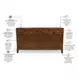 Manhattan Valley Vintage Chestnut 6 Drawer Dresser