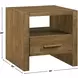 Garland Brown Square End Table