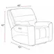 Lawmere Sydney Brunette Zero Gravity Power Recliner with USB Charging