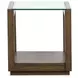 Sebastian Cinnamon Rectangular Glass Top End Table