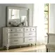 Litchfield Sunwashed and Brown 8 Drawer Weymouth Dresser with Arched Mirror