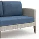 Carezza Dark Blue and Natural Upholstered 5 Piece Conversation Set