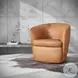 Sienna Vintage Caramel Leather Swivel Club Chair