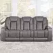 Daniel Gray Triple Power Reclining 87" Sofa with USB Charging