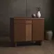 Verge Handcrafted Walnut 1 Drawer Accent Door Chest