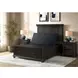 Petros Black Queen Upholstered Air Adjustable Base with Head Incline