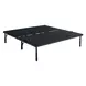 Petros Black King Upholstered Pro Adjustable Base with Head and Foot Incline