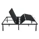 Petros Black King Upholstered Pro Adjustable Base with Head and Foot Incline