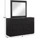 Henry Espresso 6 Drawer Dresser and Rectangular Mirror