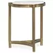 Cassidy Aged Brass and Volakas Classic Round Marble Top Accent Table