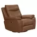Sorrento Vintage Tan Leather Swivel Glider Dual Power Recliner with USB Charging