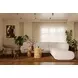 Zenith Cream Upcycled Fabric Modular Sectional with LAF Chair
