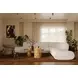 Zenith Cream Upcycled Fabric Modular Large L-Sectional