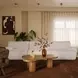 Zenith Cream Upcycled Fabric Living Room Set