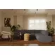 Zenith Charcoal Gray Upcycled Fabric Modular Sectional with LAF Chair