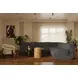 Zenith Charcoal Gray Upcycled Fabric Modular L-Sectional
