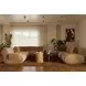 Zenith Latte Brown Velvet Modular Large LAF Sectional