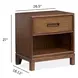 Ridgefield Russet 1 Drawer Open Nightstand with USB Charging