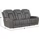 Daniel Gray Triple Power Reclining 87" Sofa with USB Charging