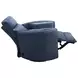 Arcadia Vintage Navy Leather Swivel Glider Power Recliner with USB Charging