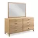 Ashford Pure Ash 8 Drawer Dresser with Rectangular Mirror