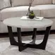 Chrissy Black and White Round Marble Top Ocassional Table