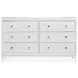 Springhouse Whisper White 6 Drawer Dresser with Rectangular Mirror