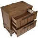 Conway Honey Wheat 2 Drawer Nightstand with USB Charging