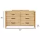 Laramie Honey Wheat 6 Drawer Dresser