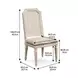 Arch Salvage Mills Beige Upholstered Dining Side Chair Set of 2