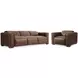 Billings Brown Leather Power Reclining Living Room Set