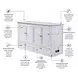 Surfside Weathered White Queen Storage Cabinet Bed with Mattress and USB Charging
