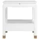 Eave Uplifting White Bedside Table