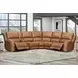 Belmont Lyric Caramel Leather 6 Piece Modular Zero Gravity Power Reclining Sectional with USB Charging