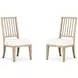 Coventry White Upholstered Slat Back Side Chair Set of 2