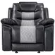 Nikko Black and Gray Glider Recliner