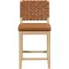 Reid Sand Vegan Leather Upholstered Counter Height Chair Set of 2