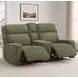 Traxton Jasper Moss 79" Zero Gravity Triple Power Reclining Loveseat with Tilt Console and USB Charging