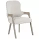 Gwendolyn Cerused Taupe Upholstered Arm Chair Set of 2