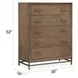 Lindon Belgian Wheat and Coffee Bean 5 Drawer Chest