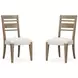 Plum Creek Gray Upholstered Ladder Back Side Chair Set of 2