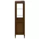 Eave Brown 2 Glass Door China Cabinet with 6 Drawers