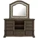 Durango Willadeene Brown 9 Drawer Dresser with Arched Mirror