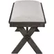 Riverdale Black 62" Upholstered Bench