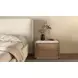 Ashcroft Oak and White 2 Drawer Marble Top Nightstand
