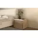 Ashcroft Oak and White 2 Drawer Marble Top Nightstand