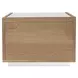 Ashcroft Oak and White 2 Drawer Marble Top Nightstand