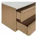 Ashcroft Oak and White 2 Drawer Marble Top Nightstand