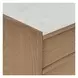 Ashcroft Oak and White 2 Drawer Marble Top Nightstand