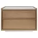 Ashcroft Oak and White 2 Drawer Marble Top Nightstand